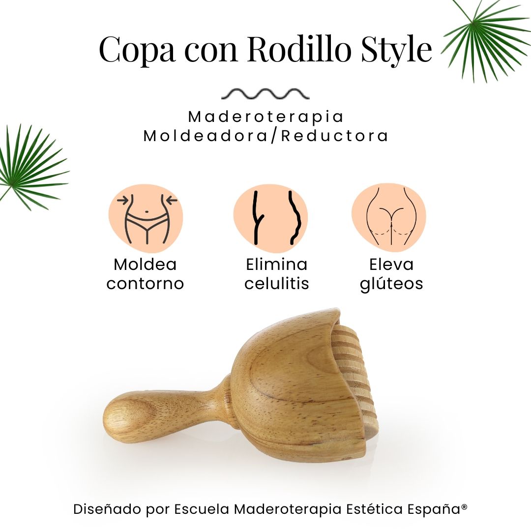 Copa sueca con rodillo Maderoterapia Haya - Imagen 2