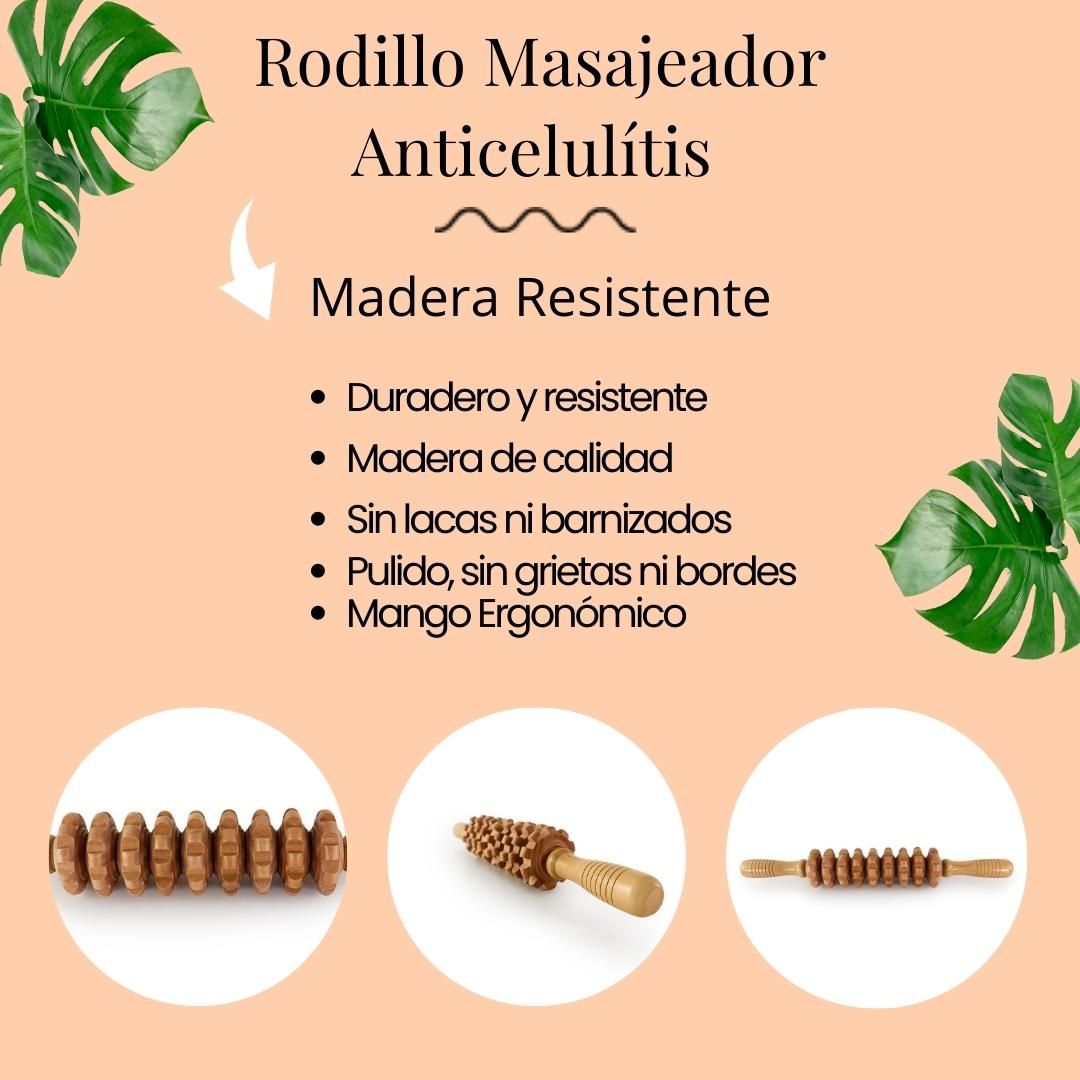 Rodillo Maderoterapia masajeador anticelulitis - Imagen 2