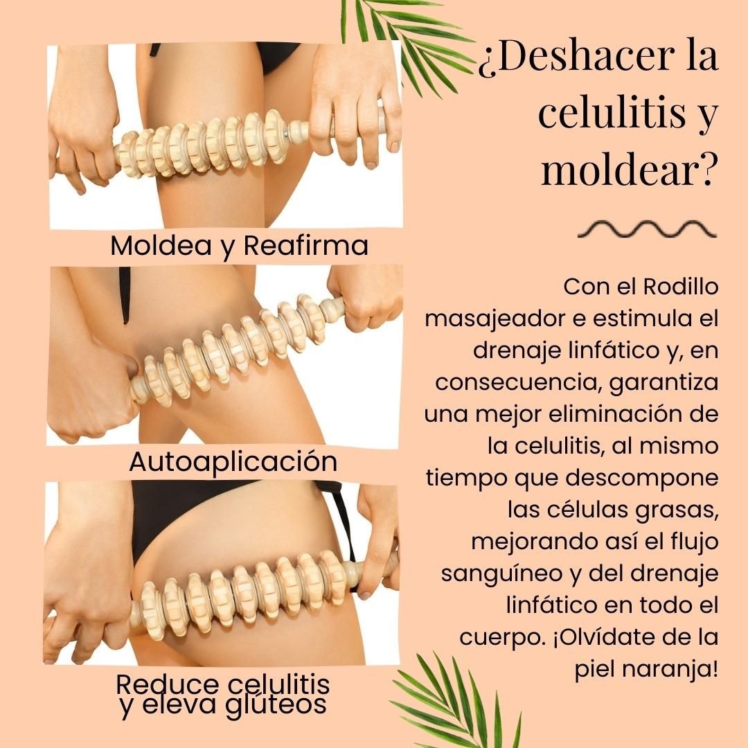 Rodillo Maderoterapia masajeador anticelulitis - Imagen 4