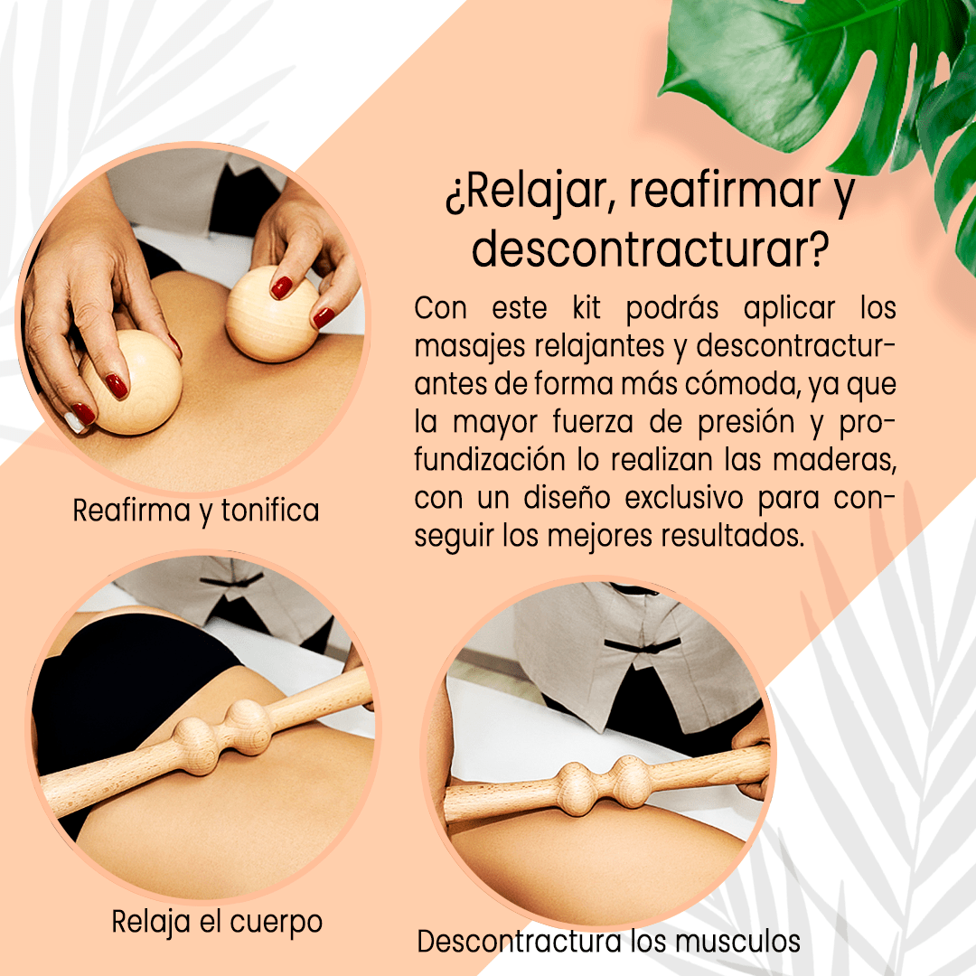 Kit Maderoterapia relajante & descontracturante - Imagen 4