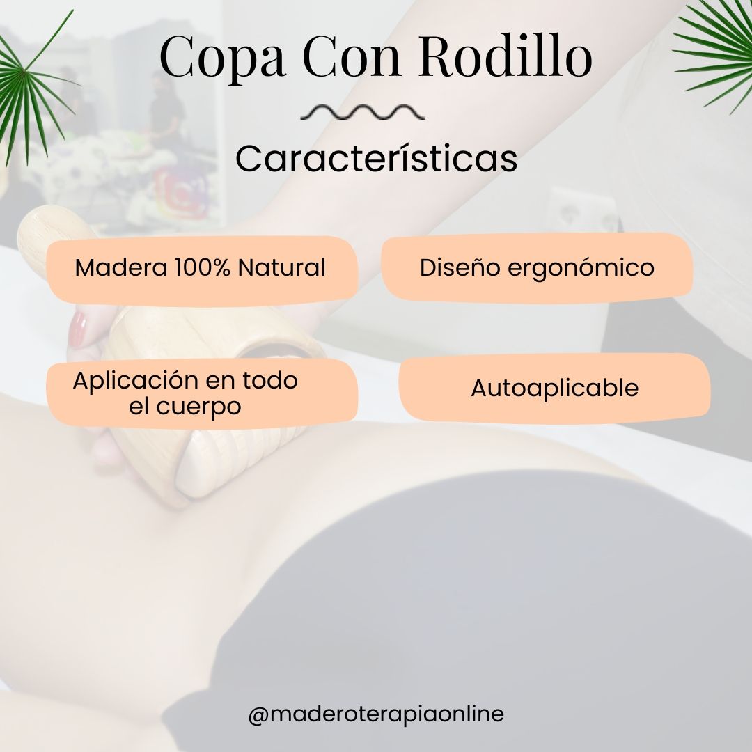 Copa sueca con rodillo Maderoterapia Haya - Imagen 6