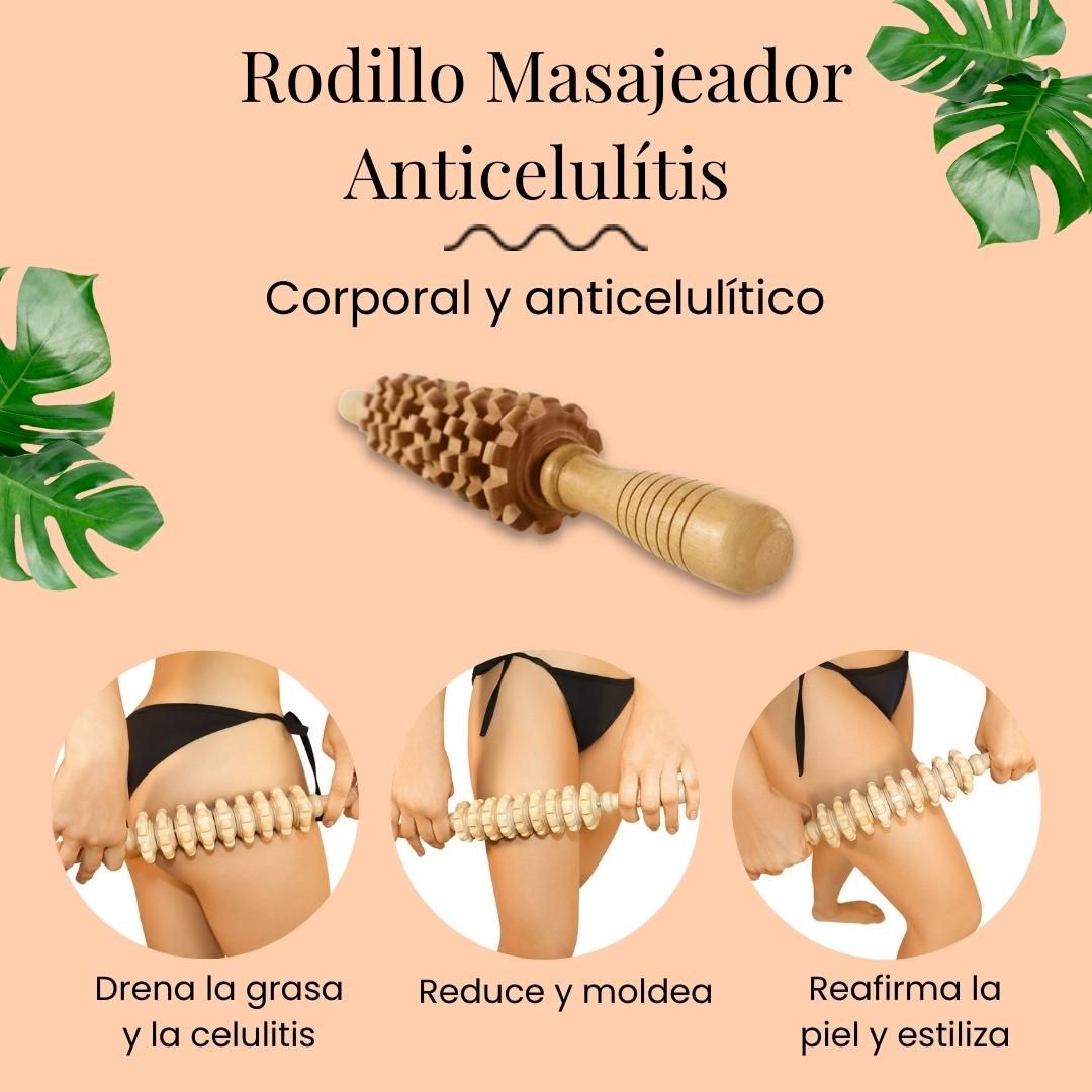 Rodillo Maderoterapia masajeador anticelulitis - Imagen 5