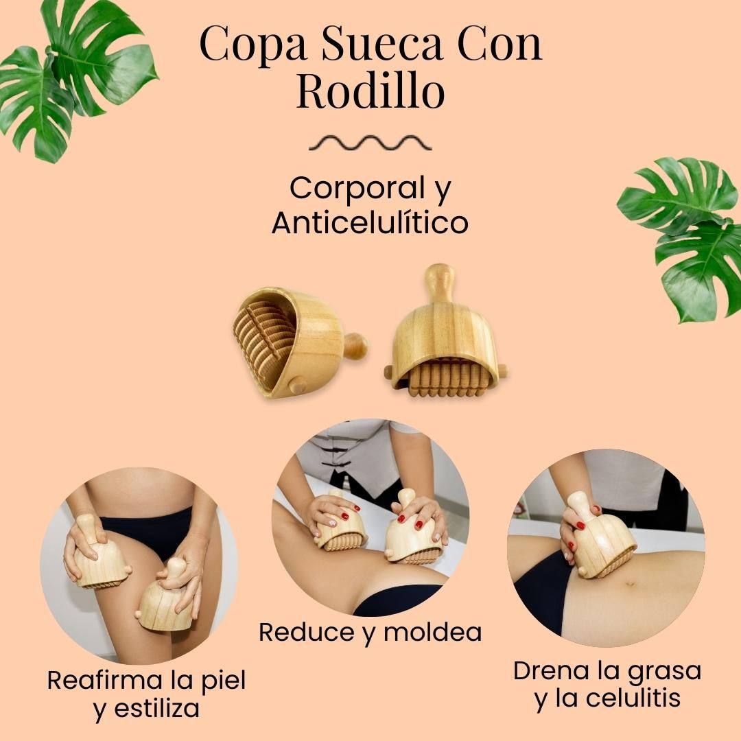 Pareja copas suecas con rodillo Maderoterapia - Imagen 6