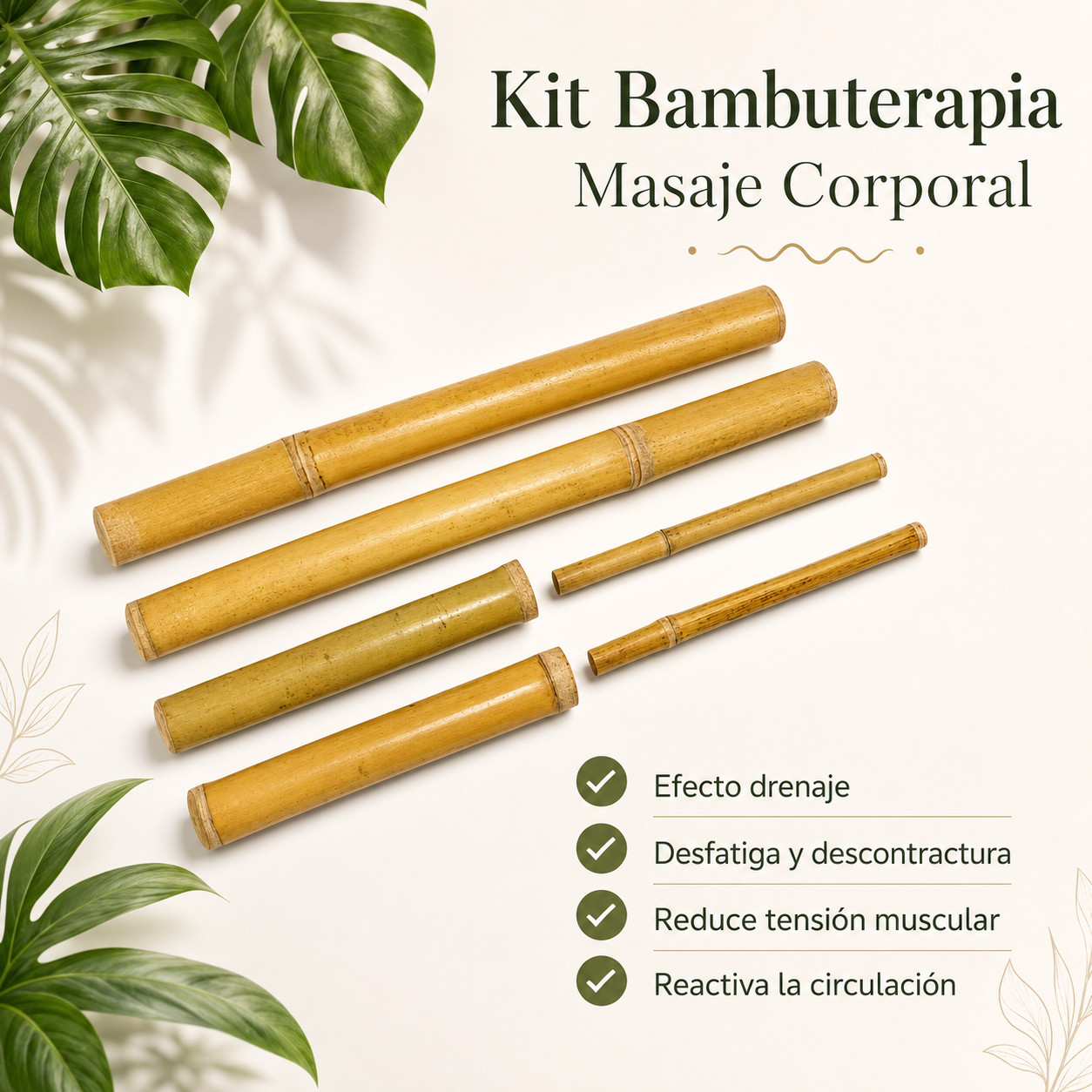 Kit professionnel de thérapie au bambou – Image 2