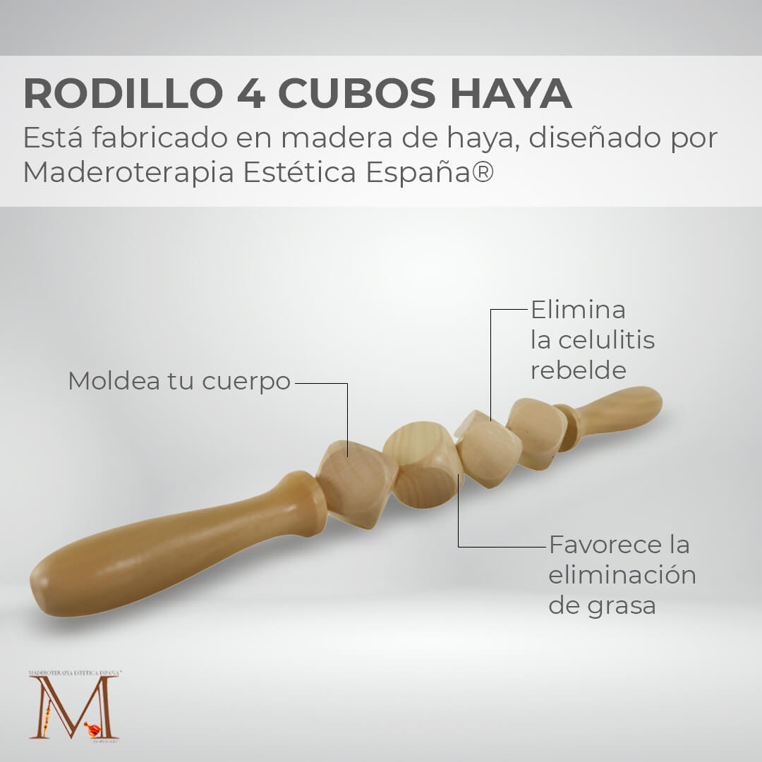 Rodillo Maderoterapia 4 cubos Style - Imagen 2
