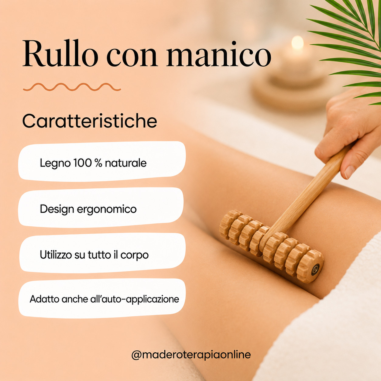 Rullo Maderoterapia Prime con manico - immagine 5