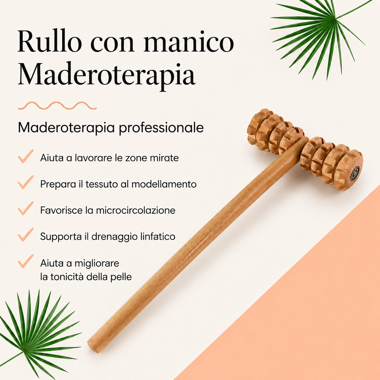 Rullo Maderoterapia Prime con manico - immagine 3
