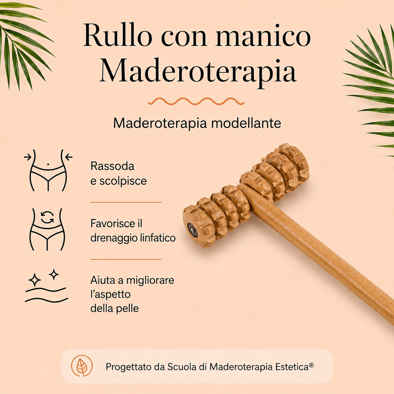 Rullo Maderoterapia Prime con manico - immagine 2