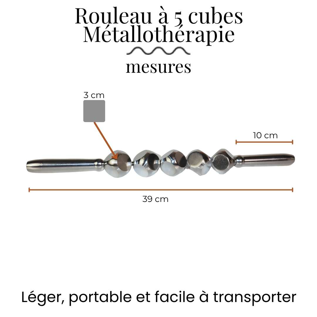 Rouleau de métalthérapie à 4 cubes – Image 3